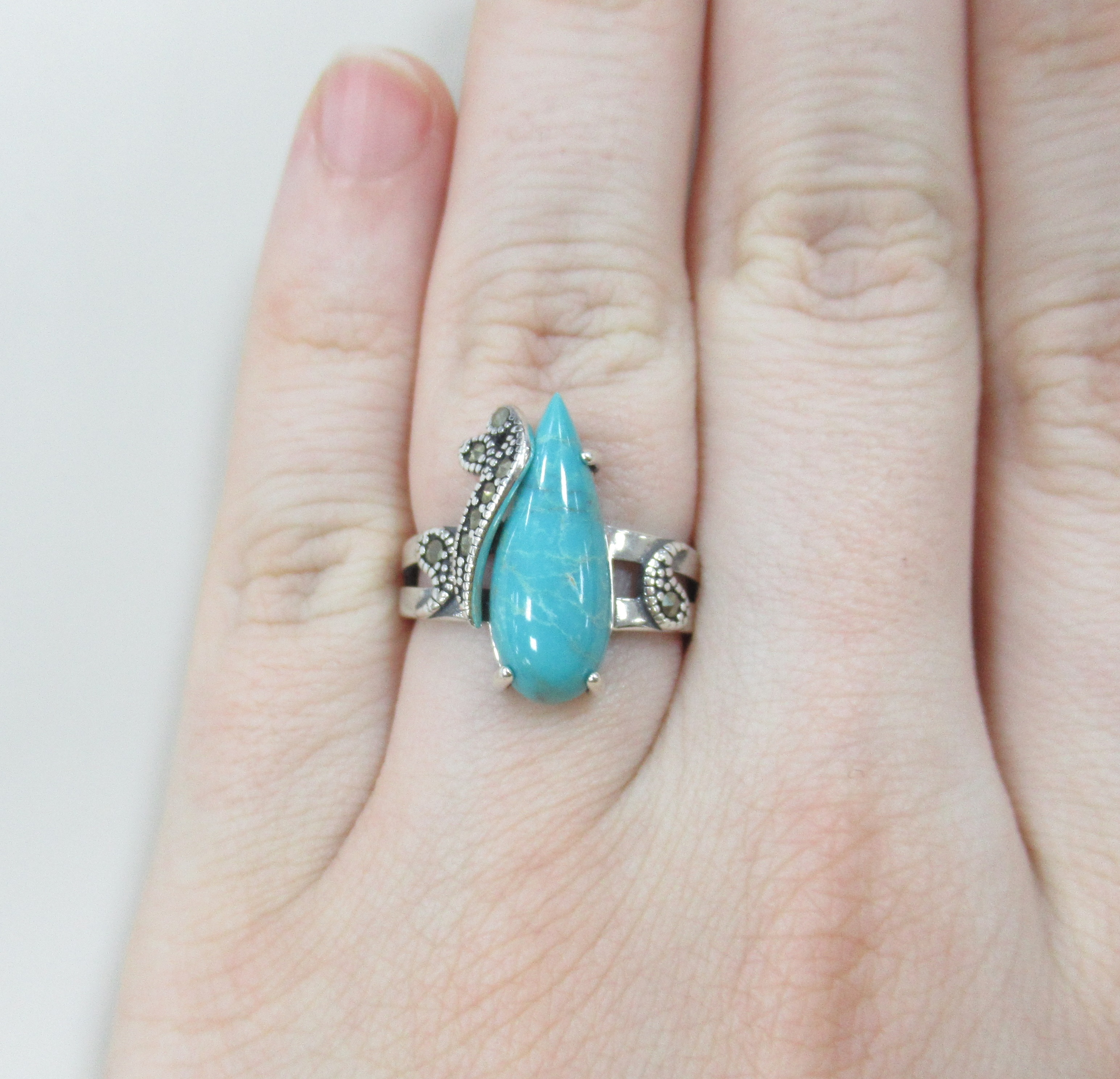 Серебряное кольцо с бирюзой